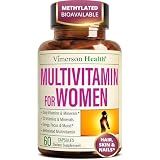 Vimerson Health Multivitamin for Women: Methylated B Vitamins, Chelated Minerals and Bioavailable D3 for Focus and Energy Support – Daily Womens Multivitamins and Multiminerals – 60 Capsules