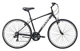 XDSBIKE Cross200 21 Speed Hybrid Bike Commuter City Bike, for Men and Women, 700C Wheel Lightweight Aluminum Alloy Frame (Matte Black, Frame Size 15")