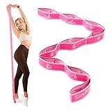 Slim Panda Stretch Strap, Dance Stretch Bands Flexibility, Elastic Yoga Stretching Strap with 9 Loops for Physical Therapy, Pilates, Yoga, Ballet, Gymnastics Stretching Bands for Exercise