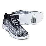 KR Strikeforce Aviator Men's Athletic Bowling Shoe for Right or Left Handed Bowlers (Black/Grey, US Footwear Size System, Adult, Men, Numeric, Medium, 9.5)