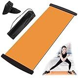 Slide Board (55" L x 20" W) with End Stops, Sliding Booties, Mesh Carrying Bag Included and Exercise Guide for Low-Impact Indoor Home Workouts and Balance Training (Skating, Hockey)