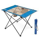 SUNNYFEEL Outdoor Folding Table | Lightweight Mesh Compact Camping Table, Roll Up Top 2 People Portable Camp Tables with Carry Bag for Picnic/Cooking/Beach/Travel/BBQ
