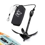 Alpinista Kayak Anchor, 3.5 lb Paddle Board Anchor Kit with 40 ft Marine Rope for Kayak, Canoes, SUP, Fishing, and Paddleboard Accessories