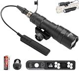 LECPECON Tactical Flashlight 800 Lumens with Remote Pressure Switch and M-Mount, Picatinny Mount(300)