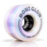 Bont Glow Battery-Free LED Light Up Roller Skate Wheels, Indoor Quad Skate Wheels, 58x32mm 101A, Pack of 4 (Angelic Aqua)