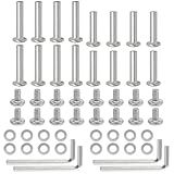Qjaiune 16PCS Inline Skate Wheels Screws, 6mm OD Roller Skate Bearings Screws 30mm & 35mm Skate Wheel Socket Screw, Roller Blades Replacement Skate Hardware Skate Wheel Axles Socket Screws