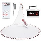 BasicGear Cast Net, Zinc Iron, 3ft Radius, 3/8 in Mesh, for Bait Fish