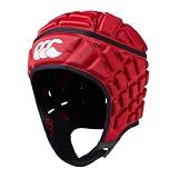 Canterbury Unisex Raze Rugby Headguard | Scrum Cap, Full Coverage | Soft-Edged Chin Strap | Designed Holes Aid Ventilation | Foam Padding Headguard, Flag Red, S