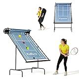 Ksports Tennis Rebounder Net – Multi Racket Sports Trainer for Tennis, Pickleball, Padel, Squash & Racquetball – Quick Assembly, Portable with Carry Bag (Blue, Regular)