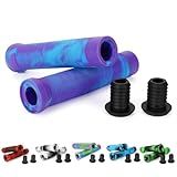 Scooter Grips - Mixed Color Bike Bicycle MTB Scooter Handlebar Grips | 145mm Soft Handle Grips for Pro Stunt Kick SCO oter, BMX Bikes,MTB