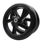 Z-FIRST 2PCS 200mm Adult Scooter Wheels with ABEC 9 Bearings for Razor and Adult Kick Scooters (Black)