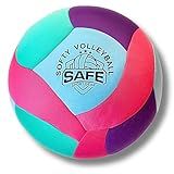 Safe Sport Gear Softy Volleyball - Super Soft Designed for Pain-Free Play - Awesome Kids Indoor Ball with a Realistic Feel and Bounce - Perfect Ball for House (Softy Volleyball Teal)