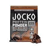 Jocko Fuel Mölk Whey Protein Powder 22g Protein - Low Sugar Monk Fruit Blend - Muscle Recovery & Growth, Packaging May Vary (26 Servings, Chocolate Milkshake)