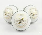 Xtreme11 Cricket Balls | White | Pack of 3 | Grade 1 Leather| 100+Overs |
