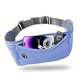 JUCURRI Slim Running Belt for Women Men,Runners Fanny Pack Phone Holder,Money Belt,Running Gear Accessories,with 3 Pockets.(Blue)