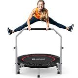 BCAN SP2 40" Foldable Mini Rebounder Trampoline for Adults, Black