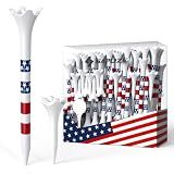 SAPLIZE Professional Plastic Golf Tees, 100 Pack Mixed Sizes(1-1/2'' & 3-1/4''), 4-Prong Low-Friction Tees for Driving, Practice & Golf Gifts