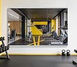 InfiniGlass Home Gym Mirror - 55x28 Inch, 3PCS Frameless Tempered Glass Full Body Mirror for Wall Mount - Ideal for Yoga, Workout, Bedroom, Dance Studio (Silver)