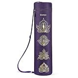 Gonex Yoga Mat Bag, Yoga Mat Carrier Full-Zip Exercise Yoga Mat Carry Bag for Women Men with 2 Multi-Functional Storage Cargo Pockets Extra Wide Adjustable Shoulder Strap