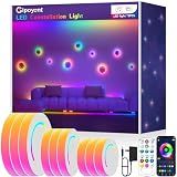 GIPOYENT Smart Wall Light, 9-Piece LED DIY Constellation Light, RGB Color Changing, Music Sync, App & Remote Control, Ambient Lighting for Bedroom, Living Room, Gaming, and Home Decor