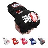 Ringside Gel Shock Quick Wraps, Impact-Absorbing Hand Wraps with Secure Support, Ideal for Boxing, MMA, Muay Thai, and Martial Arts, Inner Boxing Gloves for Men and Women, Black, Small/Medium