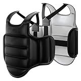 Boxing Chest Protector,Kickboxing MMA Muay Thai Chest Guard,Sparring Training Heavy Punching,Adjustable Strike Shield Martial Arts Upper Belly Ribs Protection Pad (M Height 140-160cm)