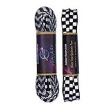Galaxy Skates Sublimation 9mm Roller Skate Laces – Colorful Shoelaces for Derby Skates, Boots, Figure Skates Multiple Lengths (Checkered, 96")