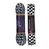 Galaxy Skates Sublimation 9mm Roller Skate Laces – Colorful Shoelaces for Derby Skates, Boots, Figure Skates Multiple Lengths (Checkered, 51")