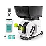 PONGBOT Tennis Ball Machine, APP and Remote Control, Custom Drills, 150 Ball Capacity, Max 80mph,8+ Hours of Endurance, Dual Motor for Topspin and Backspin, PACE S PRO