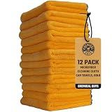 Chemical Guys, Professional Microfiber Towels, 16 x 16 in, Gold, 12 Pack