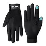 FitsT4 Sports Horse Riding Gloves Equestrian Women Mesh Breathable Gloves for Horseback Riding Touchscreen Black M