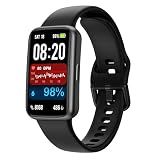 Enfit Fitness Tracker Smart Watch, 1.47" Color Screen, 100+ Sports, Black