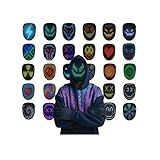 YXYaoZhengYiGeYi LED Mask for Man/Women/Unisex, Light Up LED Face Cool Masks with Gesture Sensing Transforming for Halloween Costume Cosplay Party Masquerade