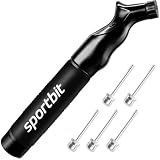 SPORTBIT Ball Pump for Sports Balls, Push & Pull System, Black