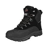 NORTIV 8 Men's Insulated Waterproof Construction Hiking Winter Snow Boots,Size 10,Black/1,TUNDRA