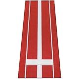 Heavy Duty Softball Pitching Mat 10'x 3', with 0.8in Thick Pitching Rubber/Mound, High Density Anti Fading Lawn, Anti Slip Rubber Backing, Indoor and Outdoor Pitching Practice