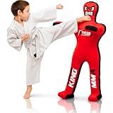 Un-Filled Wrestling Dummy for Kids – Youth Grappling Dummies BJJ, MMA, Jiu Jitsu & Judo Training Partner – Durable Martial Arts Practice Buddy (Red, 4ft / 48 Inches)