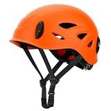 OutdoorMaster Rock Climbing Helmet, Adjustable Mountaineering Helmet, Arborist Helmet, Hiking, Caving Search, Rescue and Tree Climbing Helmet Men & Women, Orange