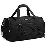 Vorspack Gym Bag for Men - 18 Inches Duffle Bag for Travel Duffel Bag with Shoe Compartment Lightweight Travel Bag for Gym Sports Overnight Weekender - Black