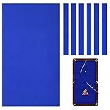 Mixweer Billiard Cloth for 8 ft Pool Table Felt with 6 Cloth Strips,Blue