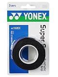 YONEX Overgrip Super GRAP 3 Pack - Tennis, Badminton, Squash - Choice of Colors (Black)