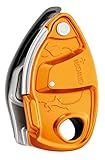 PETZL GRIGRI + Assisted Braking Belay Device with Anti-Panic Handle - Orange