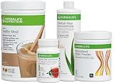 HERBALIFE NUTRITION Formula 1 Four Combo (Cafe Latte 750g) Healthy Nutritional Shake Mix-Herbal Aloe Concentrate Pint 473ml-Personalized Protein Powder 360g and Herbal Tea Concentrate 51g