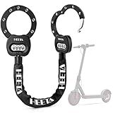HEETA Electric Scooter Lock Anti Theft, 4 Digit Combination Bike Chain Lock, Heavy Duty Security Bicycle Lock Cable Accessories for E Scooter, E Bike, Motorcycle, Door, Gate & Fence