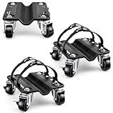 KEDSUM Heavy Duty Snowmobile Dolly Up to 1700LBS, Carbon Steel Snowmobile Moving Dolly Set with Upgraded Widen Casters, 2.5" Swivel Wheels with Brakes, Straps with Buckle Firmly Attaching on Skis