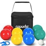 ropoda 90mm Bocce Ball Set, Lighter Bocce Ball for Beginners with 8 Balls, Pallino, Case and Measuring Rope for Backyard/Beach/Lawn, Composite Plastic for Kids Teens Beginners