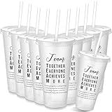 Skylety 24 Pcs Team Appreciation Gifts, 24 oz Best Team Tumblers with Lids and Straw for Graduation, Employee Appreciation Gifts for End of Year Teacher, Office Staff, Sports Teams (Clear)