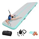 DAIRTRACK Air Tumbling Mat,Tumble Track 10ft/13ft/16ft/20ft Inflatable Gymnastics Air Mat for Gymnastics Training/Home Use/Gym/Cheerleading/Yoga/Water