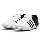Adidas Taekwondo Karate Training Shoes, Unisex, Gym, Trainers, Kung Fu, Tai Chi, Martial Arts, Sport Lightweight Shoes Adi-Kick, Non-Slip, Light & Breathable, White, 9.5 US