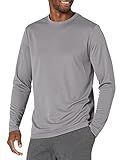 Amazon Essentials Men's Performance Tech Long-Sleeve T-Shirt, Medium Grey, X-Large